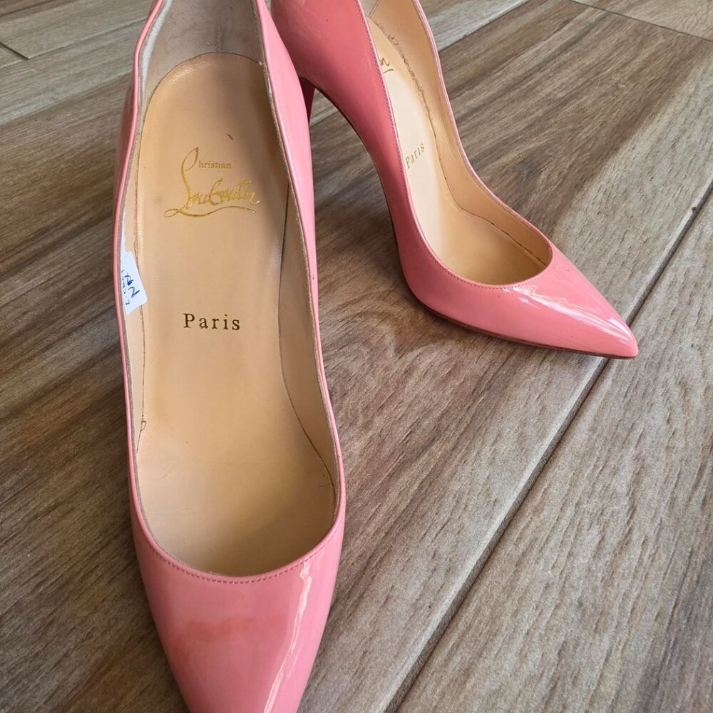 Christian Louboutin Dolly Pink Patent Leather Pumps Heels Eur. 36.5 - Picture 3 of 15